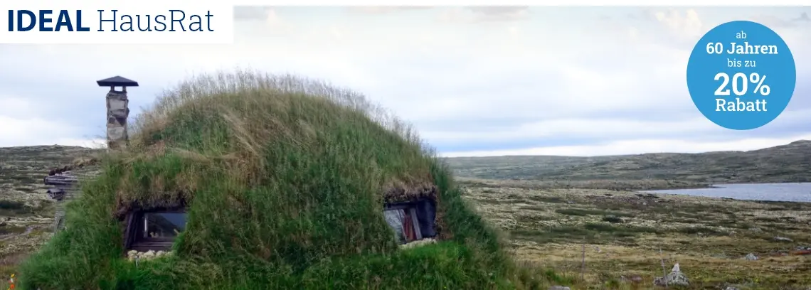 Grüne Hütte auf Island