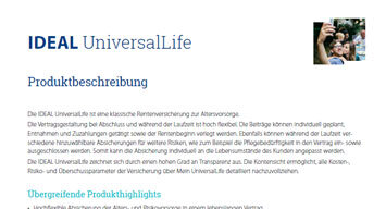 Bild der Produktbeschreibung für die IDEAL UniversalLife