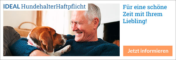 IDEAL Hundehaftpflichtversicherung - jetzt als Hundehalter absichern und das Risiko vermeiden.