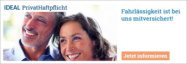 IDEAL PrivatHaftpflicht – Fahrlässigkeit ist bei uns mitversichert.