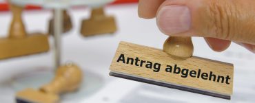 Finanzielle Absicherung Stempel Antrag abgelehnt